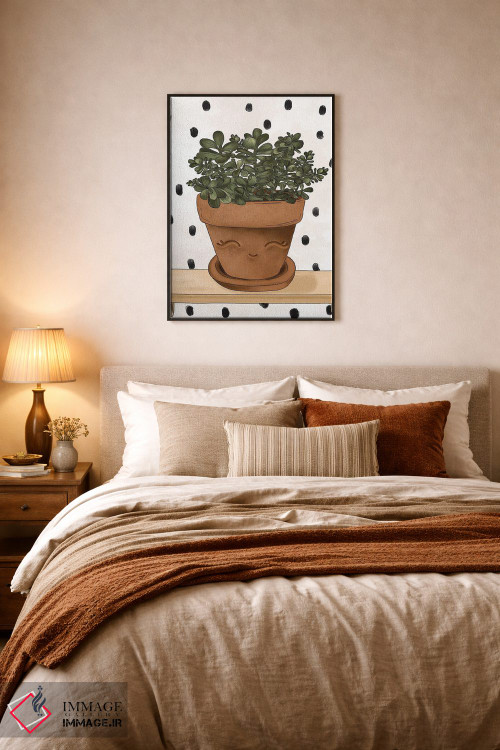 تابلو دکوراتیو گیاه جید خوشحال اثر کیتی برایانت - D5B