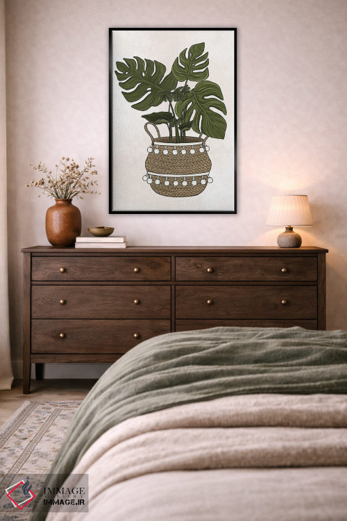 تابلو دکوراتیو گیاه مانسترا اثر کیتی برایانت - D5B
