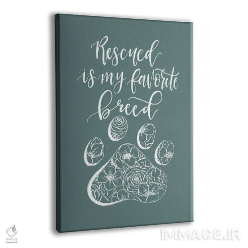 تابلو دکوراتیو "نجات یافته" نژاد مورد علاقه من است اثر کیتی برایانت - نمای پرسپکتیو محصول