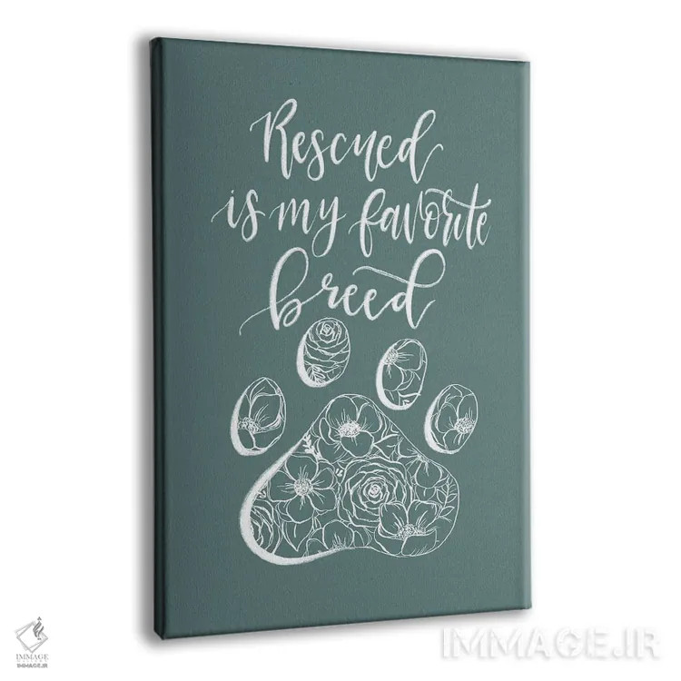 تابلو دکوراتیو "نجات یافته" نژاد مورد علاقه من است اثر کیتی برایانت - نمای پرسپکتیو محصول