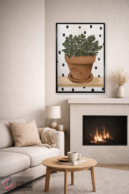 تابلو دکوراتیو گیاه جید خوشحال اثر کیتی برایانت - D6B