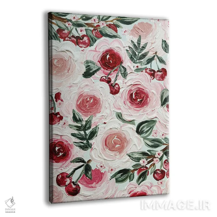 تابلو مدرن گل های گیلاس اثر کیتی برایانت - نمای پرسپکتیو محصول