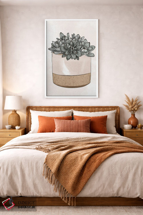 تابلو دکوراتیو ساکولنت های گلدانی اثر کیتی برایانت - D3W