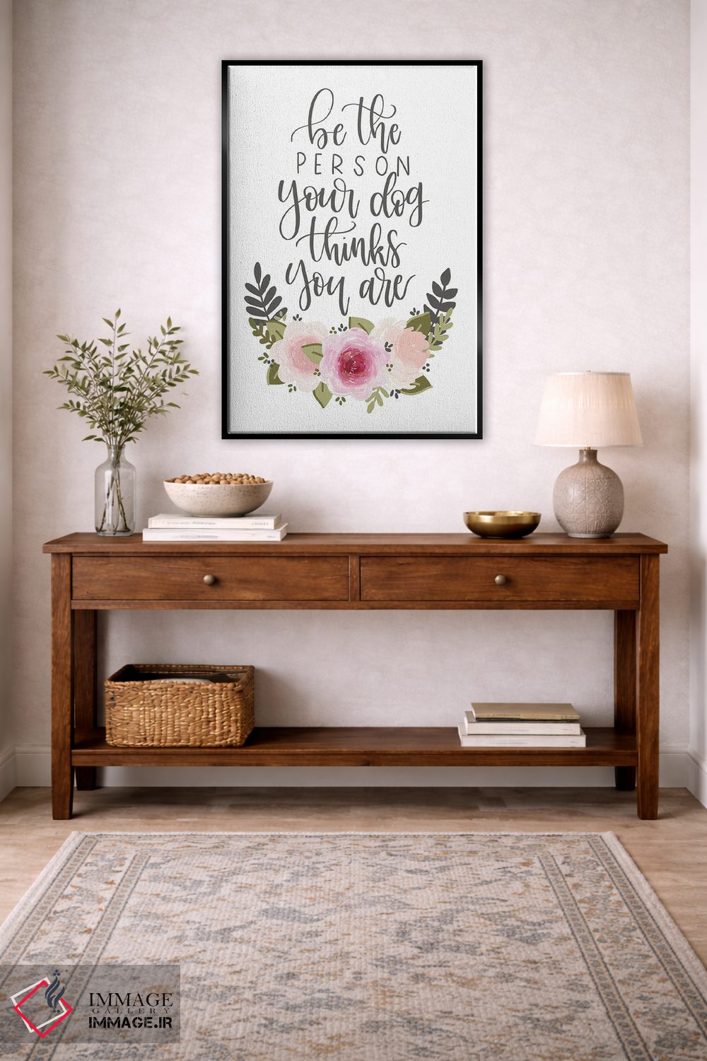تابلو دکوراتیو همان کسی باش که سگت فکر می کند هستی اثر کیتی برایانت - D5B