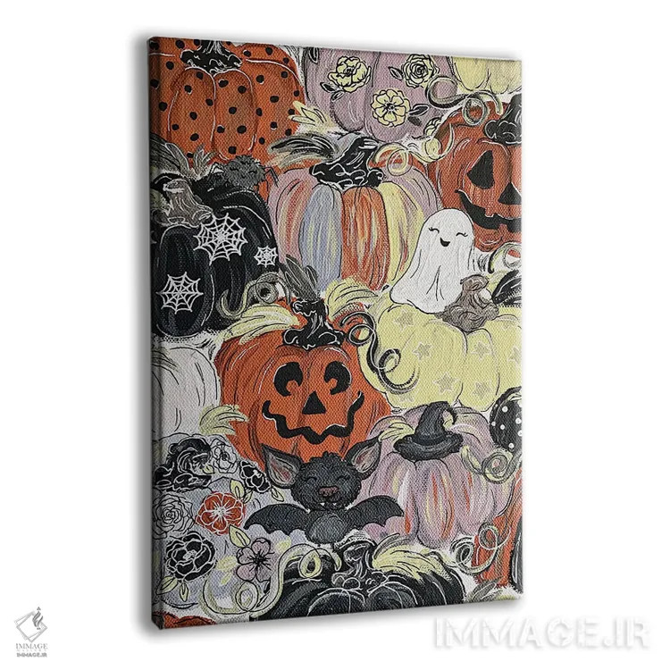 تابلو دکوراتیو کدوهای ترسناک با الگوی خاص اثر کیتی برایانت - نمای پرسپکتیو محصول