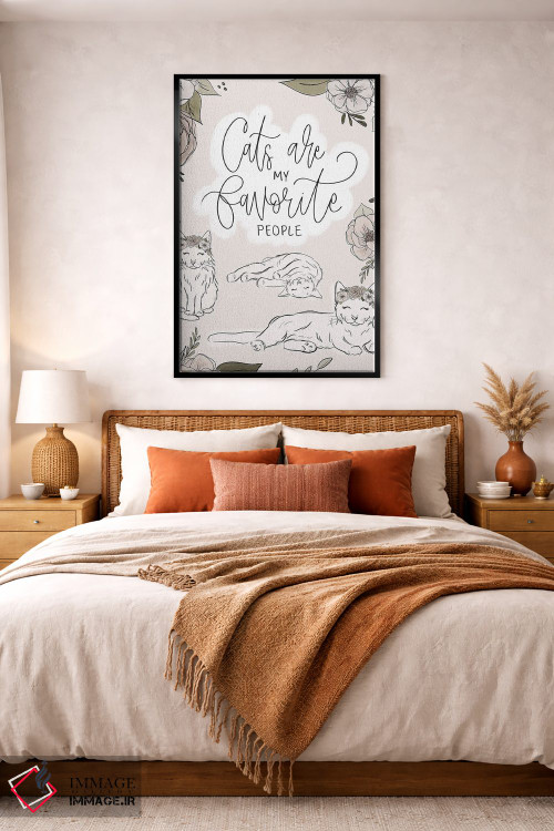 تابلو دکوراتیو گربه ها بهترین آدم ها هستند اثر کیتی برایانت - D5B