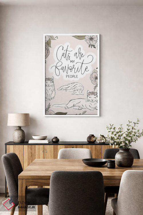 تابلو دکوراتیو گربه ها بهترین آدم ها هستند اثر کیتی برایانت - D4W