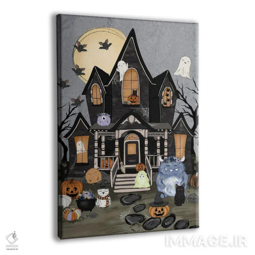 تابلو دکوراتیو دوستان خانه تسخیرشده اثر کیتی برایانت - نمای پرسپکتیو محصول