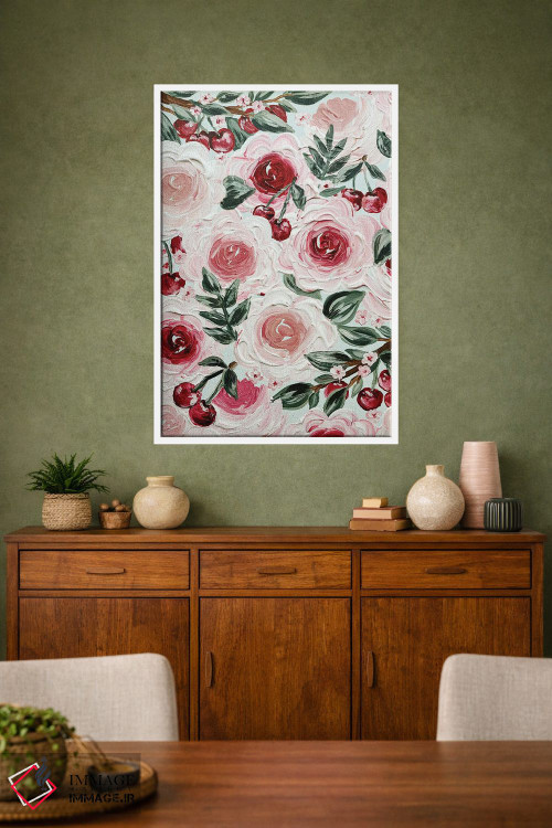 تابلو مدرن گل های گیلاس اثر کیتی برایانت - D1W