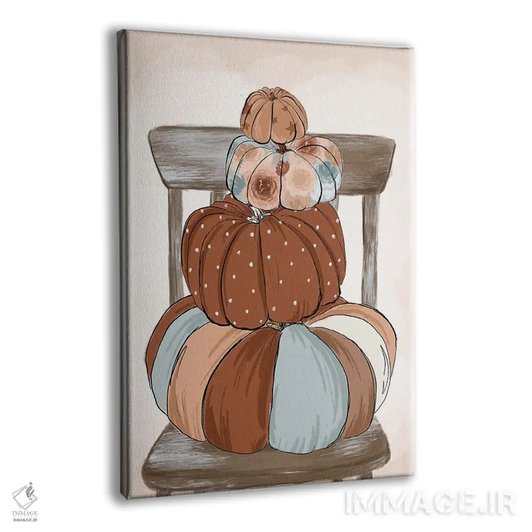 تابلو دکوراتیو کدوهای زیبا اثر کیتی برایانت - نمای پرسپکتیو محصول