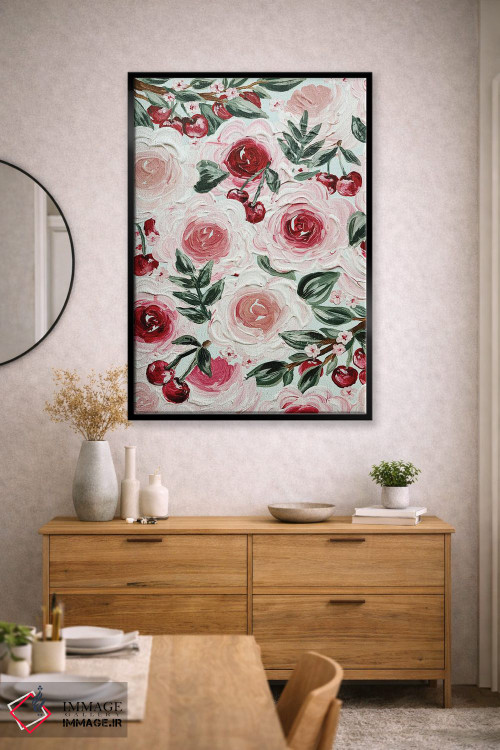 تابلو مدرن گل های گیلاس اثر کیتی برایانت - D2B