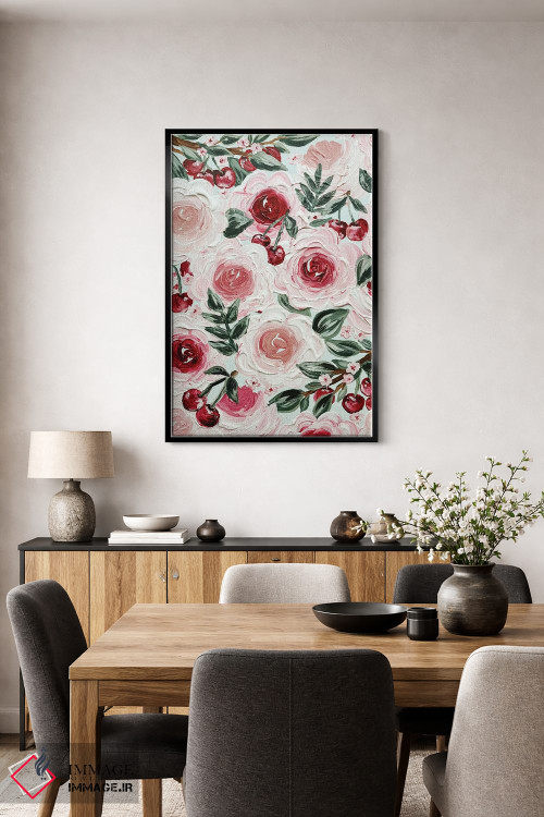 تابلو مدرن گل های گیلاس اثر کیتی برایانت - D5B