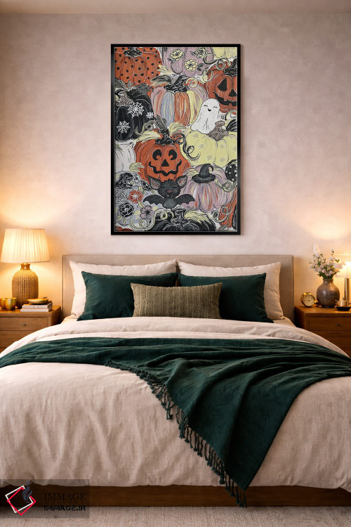 تابلو دکوراتیو کدوهای ترسناک با الگوی خاص اثر کیتی برایانت - D5B