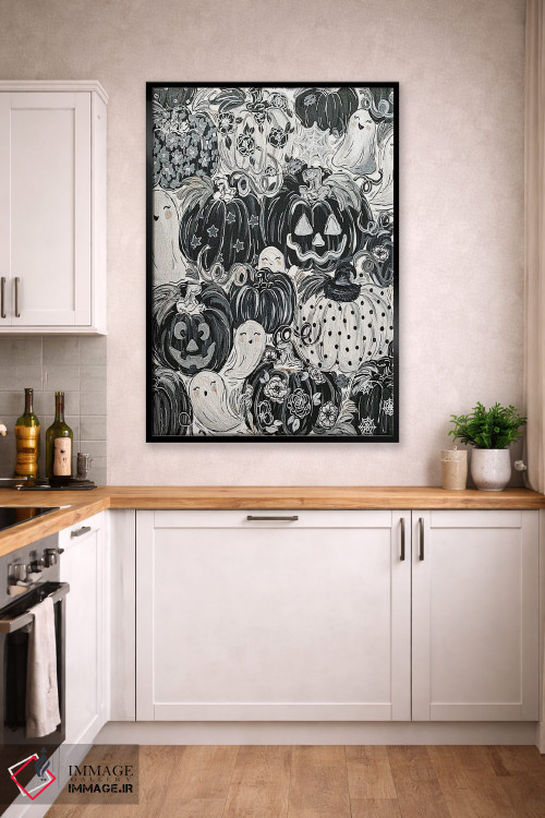 تابلو دکوراتیو کدوهای طرح دار شبح گونه اثر کیتی برایانت - D2B