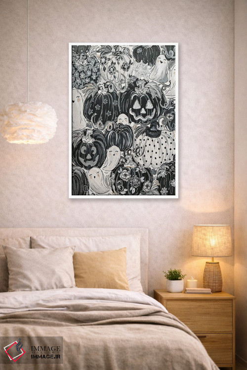 تابلو دکوراتیو کدوهای طرح دار شبح گونه اثر کیتی برایانت - D1W