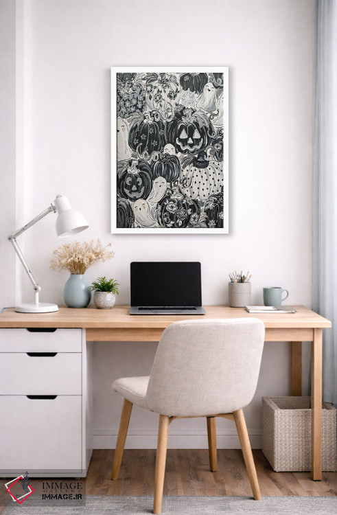 تابلو دکوراتیو کدوهای طرح دار شبح گونه اثر کیتی برایانت - D4W