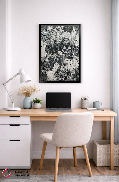 تابلو دکوراتیو کدوهای طرح دار شبح گونه اثر کیتی برایانت - D6B