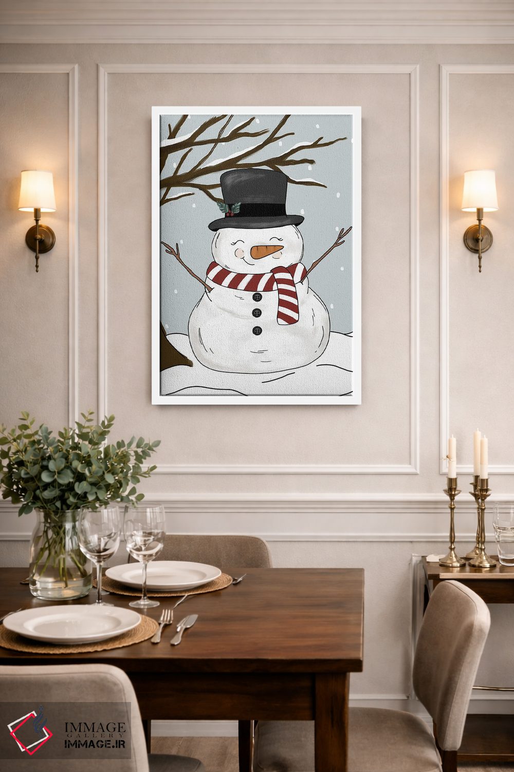 تابلو دکوراتیو آدم برفی کوچولو اثر کیتی برایانت - D1W