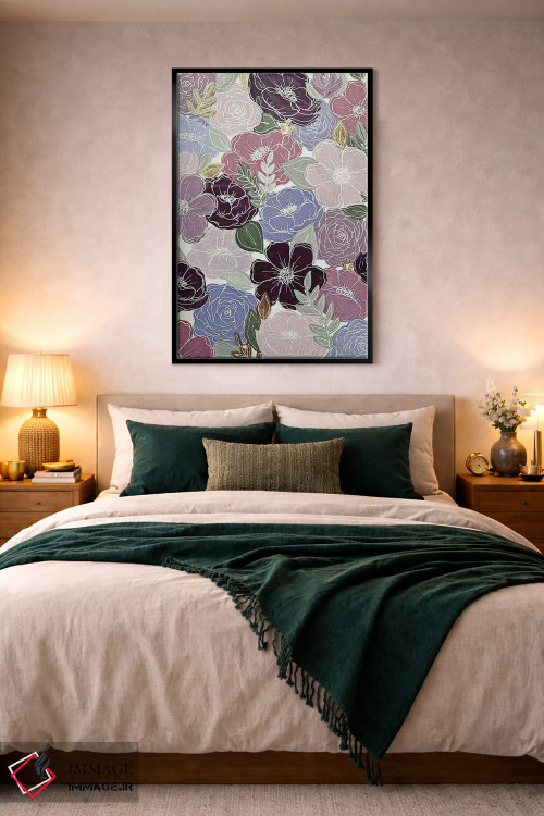 تابلو دکوراتیو گل های بنفش اثر کیتی برایانت - D4B
