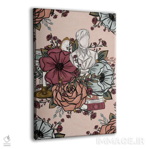 تابلو دکوراتیو گل های داستان عاشقانه اثر کیتی برایانت - نمای پرسپکتیو محصول