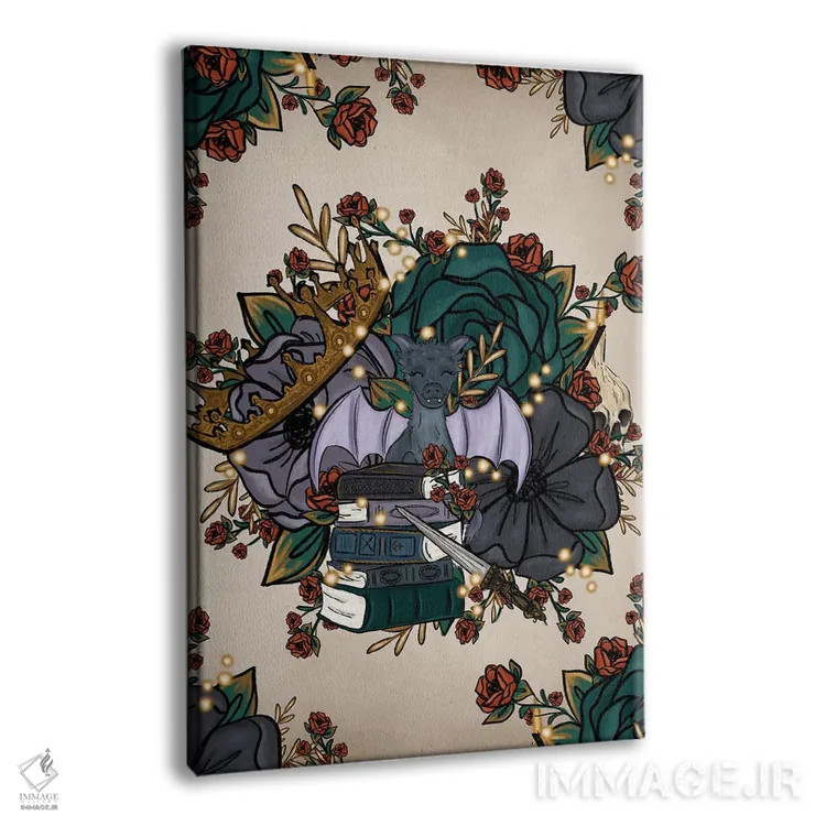 تابلو دکوراتیو گل های فانتزی اثر کیتی برایانت - نمای پرسپکتیو محصول