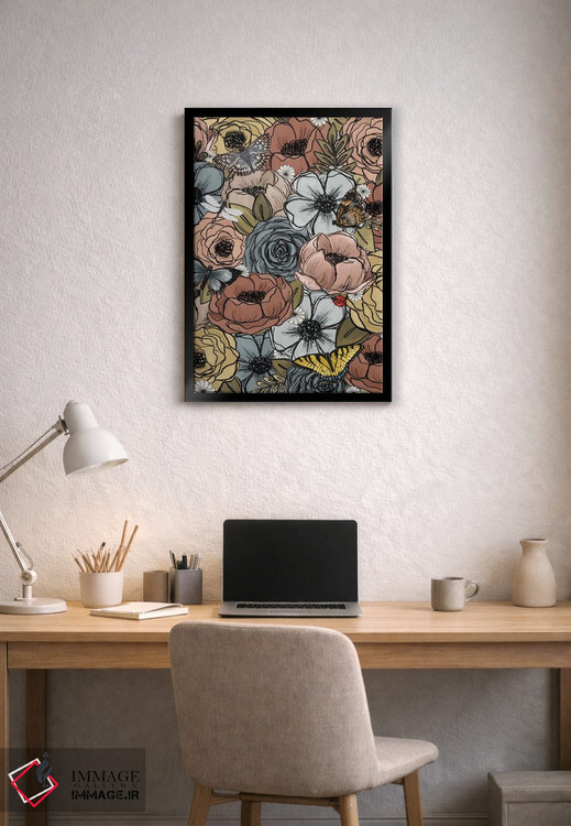 تابلو دکوراتیو کلاژ گل های باغ بهاری اثر کیتی برایانت - D2B
