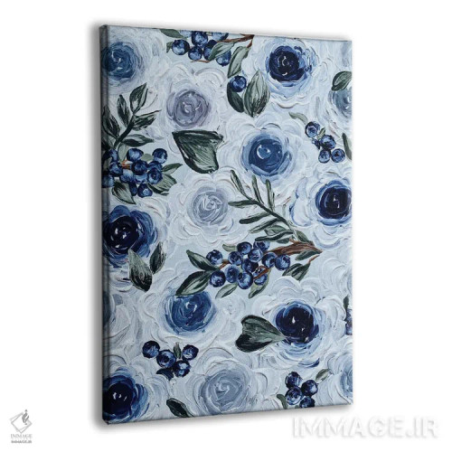 تابلو دکوراتیو گل های بلوبری اثر کیتی برایانت - نمای پرسپکتیو محصول
