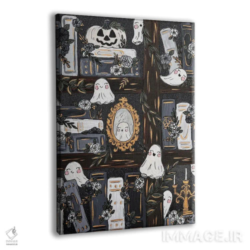 تابلو دکوراتیو کتابخانه تسخیرشده اثر کیتی برایانت - نمای پرسپکتیو محصول