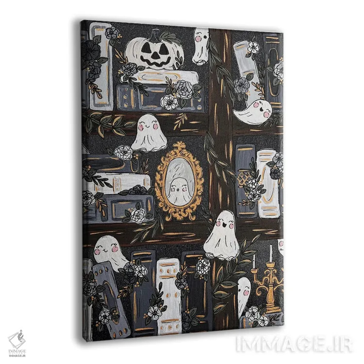 تابلو دکوراتیو کتابخانه تسخیرشده اثر کیتی برایانت - نمای پرسپکتیو محصول