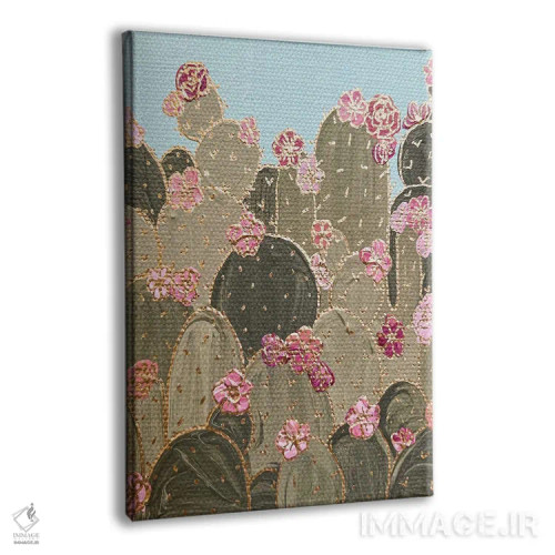 تابلو دکوراتیو باغ کاکتوس اثر کیتی برایانت - نمای پرسپکتیو محصول