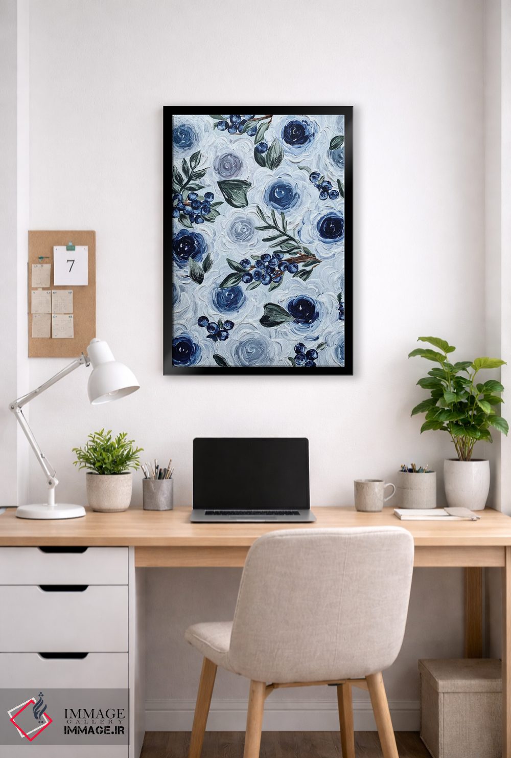 تابلو دکوراتیو گل های بلوبری اثر کیتی برایانت - D3B