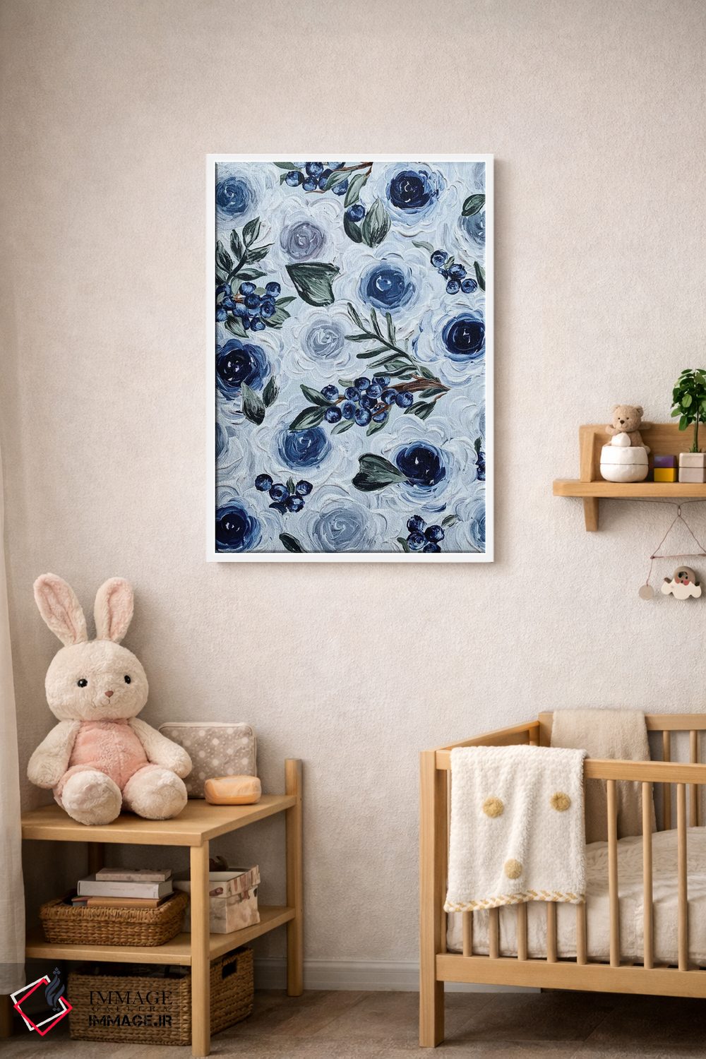 تابلو دکوراتیو گل های بلوبری اثر کیتی برایانت - D2W