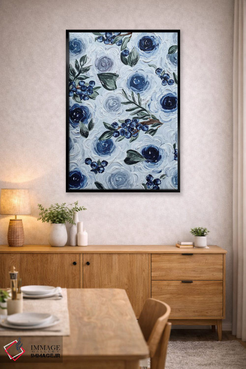 تابلو دکوراتیو گل های بلوبری اثر کیتی برایانت - D4B