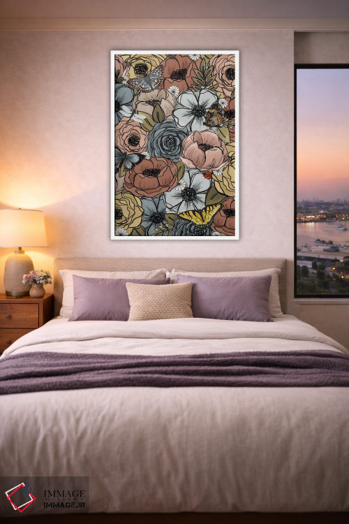 تابلو دکوراتیو کلاژ گل های باغ بهاری اثر کیتی برایانت - D4W