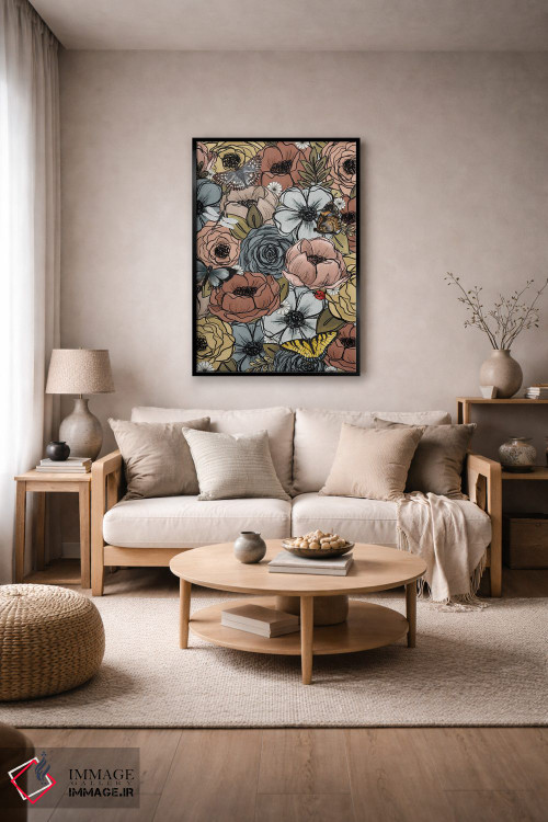 تابلو دکوراتیو کلاژ گل های باغ بهاری اثر کیتی برایانت - D5B