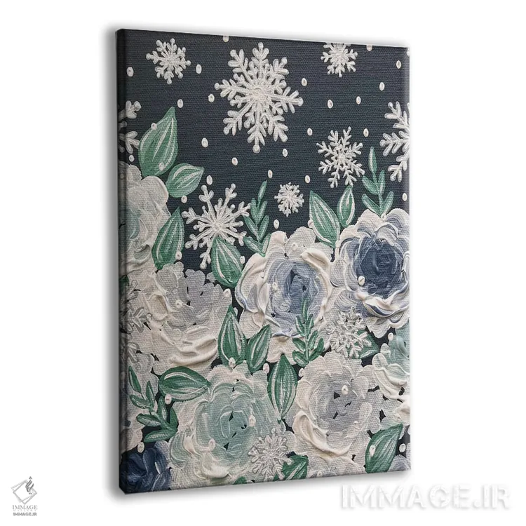 تابلو دکوراتیو گل های برفی اثر کیتی برایانت - نمای پرسپکتیو محصول