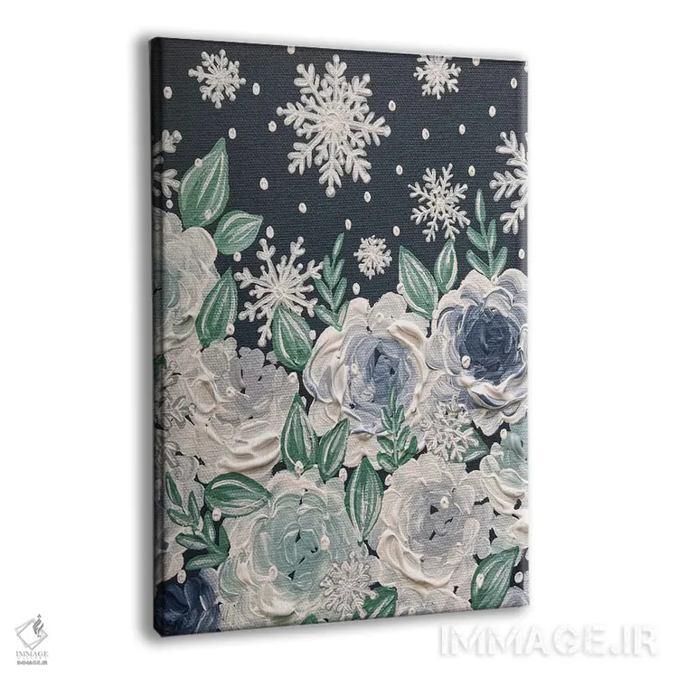 تابلو دکوراتیو گل های برفی اثر کیتی برایانت - نمای پرسپکتیو محصول