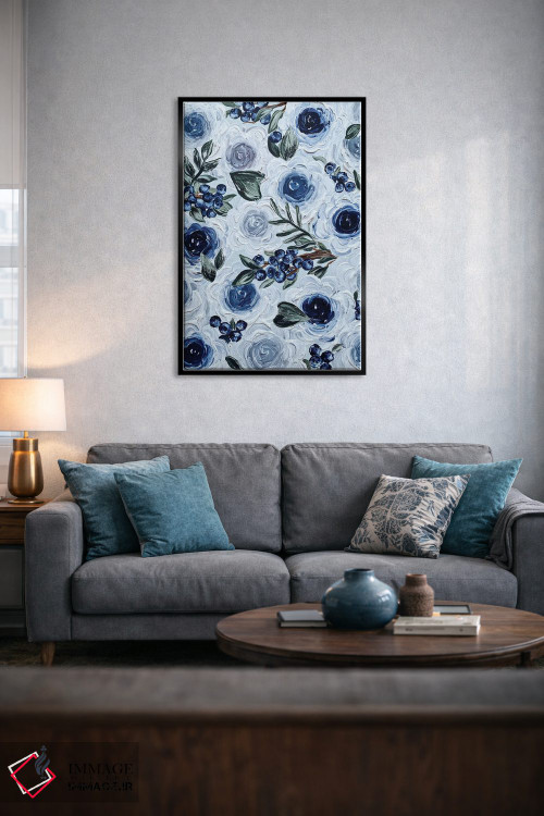 تابلو دکوراتیو گل های بلوبری اثر کیتی برایانت - D5B