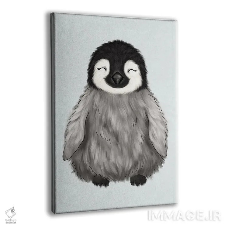 تابلو دکوراتیو پنگوئن نوزاد اثر کیتی برایانت - نمای پرسپکتیو محصول