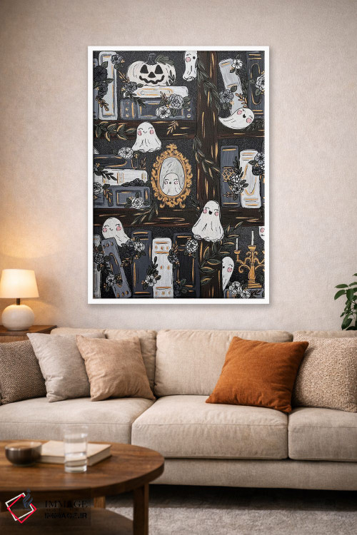 تابلو دکوراتیو کتابخانه تسخیرشده اثر کیتی برایانت - D1W