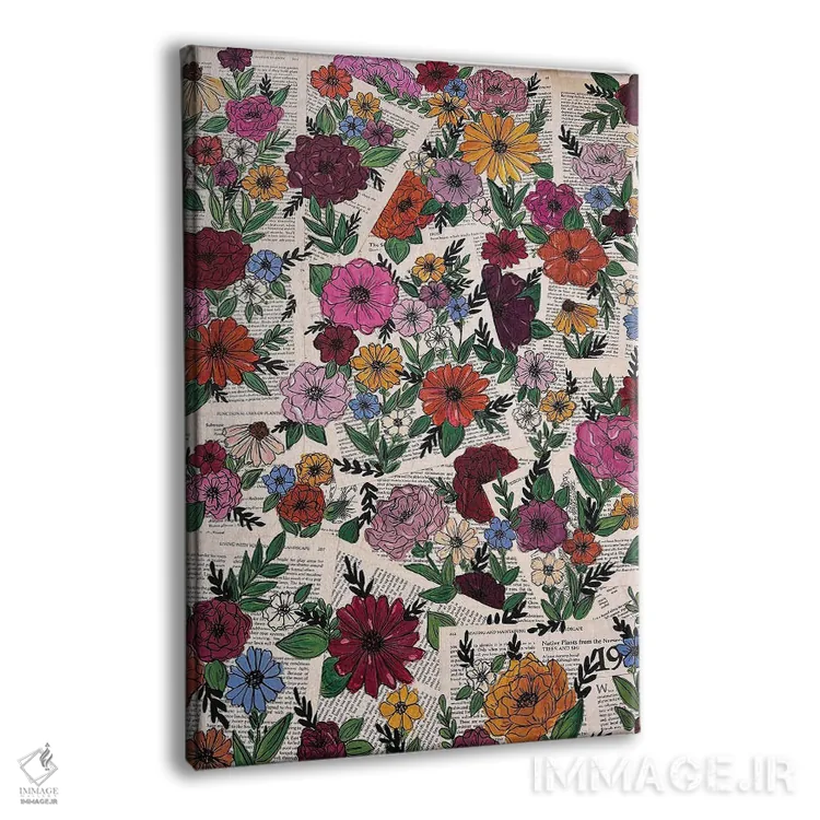 تابلو دکوراتیو باغ صفحه کتاب رنگارنگ اثر کیتی برایانت - نمای پرسپکتیو محصول