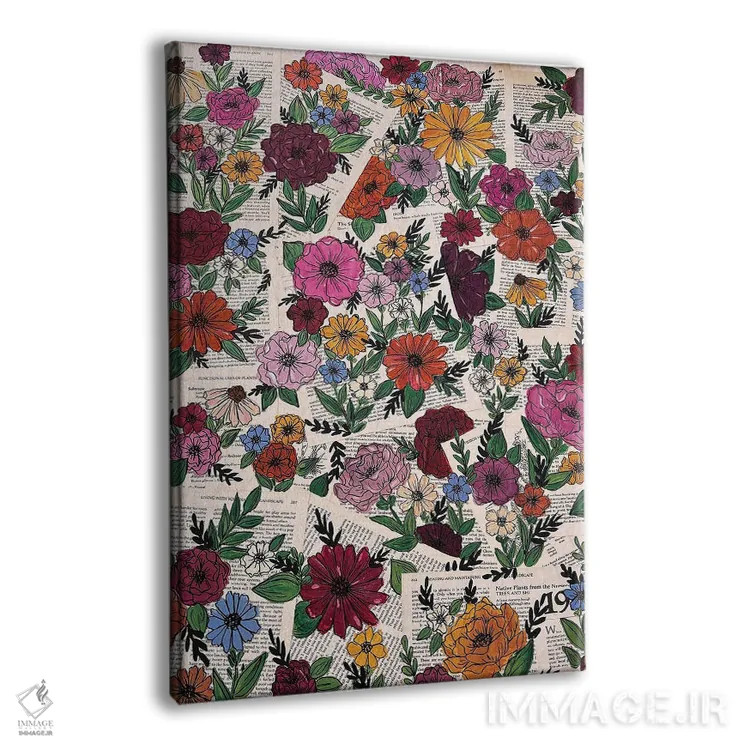 تابلو دکوراتیو باغ صفحه کتاب رنگارنگ اثر کیتی برایانت - نمای پرسپکتیو محصول