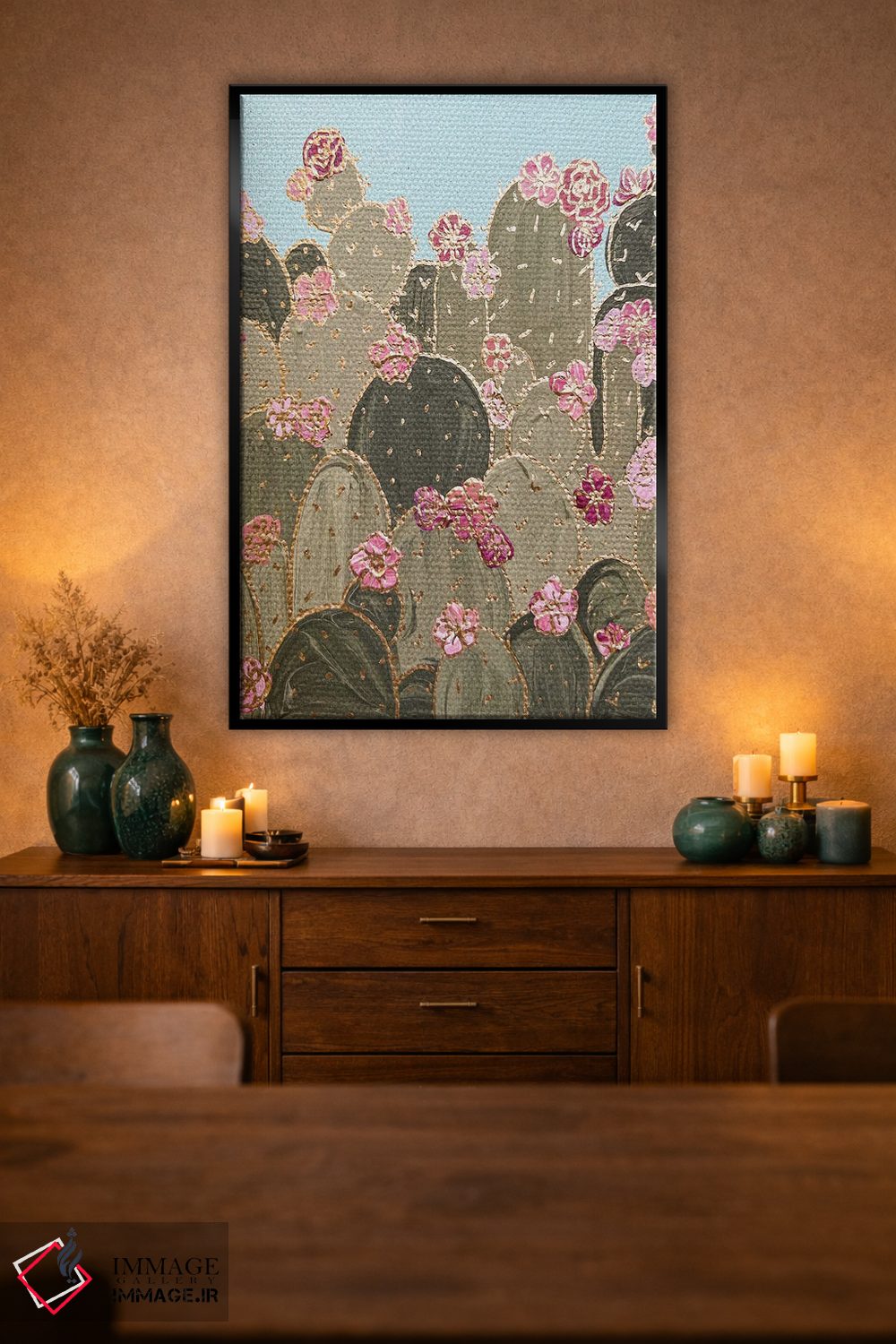 تابلو دکوراتیو باغ کاکتوس اثر کیتی برایانت - D2B