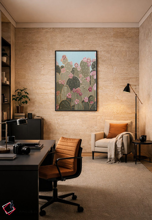 تابلو دکوراتیو باغ کاکتوس اثر کیتی برایانت - D5B