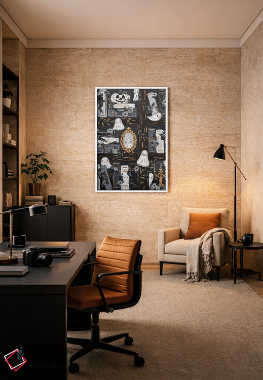 تابلو دکوراتیو کتابخانه تسخیرشده اثر کیتی برایانت - D6W