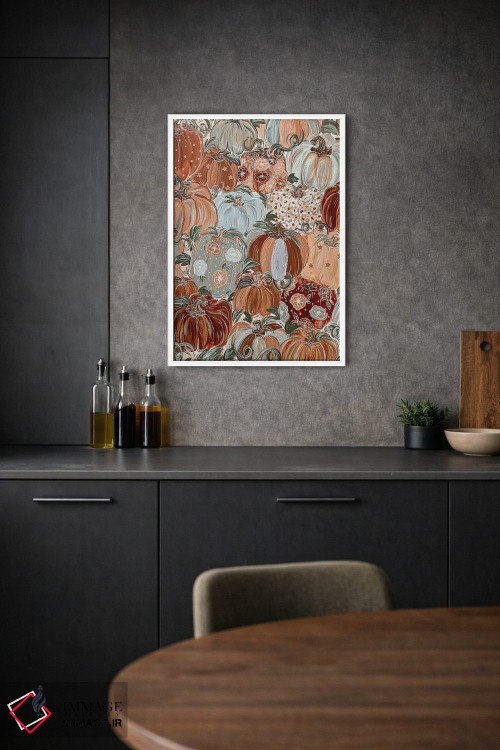 تابلو دکوراتیو گل های کدویی الگودار اثر کیتی برایانت - D1W