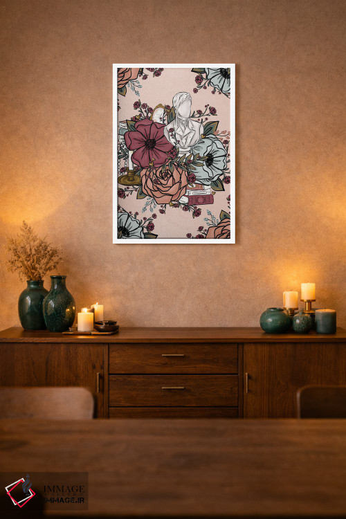تابلو دکوراتیو گل های داستان عاشقانه اثر کیتی برایانت - D1W