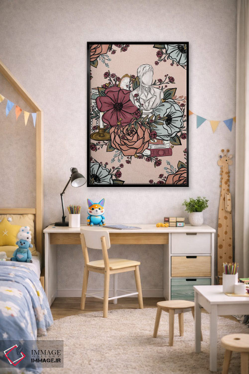 تابلو دکوراتیو گل های داستان عاشقانه اثر کیتی برایانت - D2B