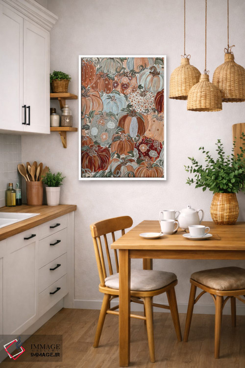 تابلو دکوراتیو گل های کدویی الگودار اثر کیتی برایانت - D4W