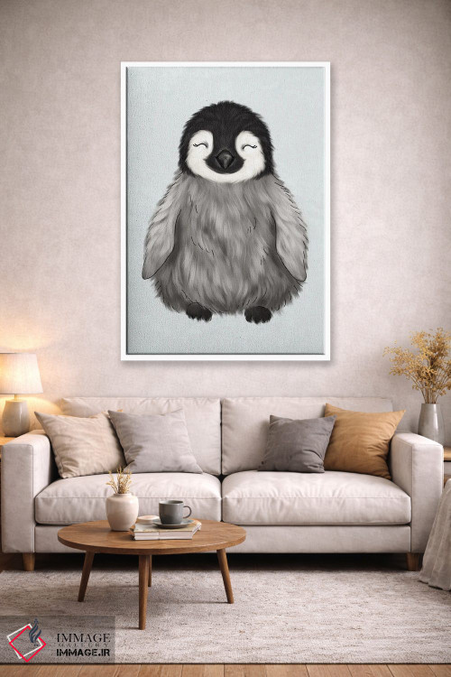 تابلو دکوراتیو پنگوئن نوزاد اثر کیتی برایانت - D1W